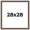28x28 Wide Barnwood Picture Frame with UV-Resistant Acrylic & Acid Free Backing, Available in 6 Paint Finishes - Grey, Brown, White, and Black